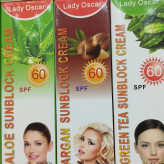 کرم ضد آفتاب برند lady oscar مناسب انواع پوست spf 60